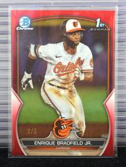 Enrique Bradfield Jr. [Red] #BDC-188 Baseball Cards 2023 Bowman Draft Chrome Prices