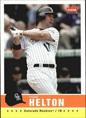 Todd Helton #160 Baseball Cards 2006 Fleer Tradition Prices