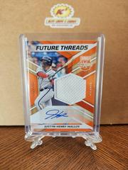 Justyn Henry Malloy [Orange] Baseball Cards 2022 Panini Elite Extra Edition Future Threads Signatures Prices