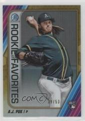 A.J. Puk [Gold Refractor] Baseball Cards 2020 Bowman Chrome Rookie of the Year Favorites Prices