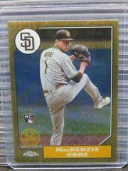 MacKenzie Gore [Gold] #T87C-2 Baseball Cards 2022 Topps Update 1987 Chrome Prices
