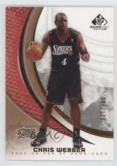 Chris Webber Bronze Basketball Cards 2005 SP Game Used Prices