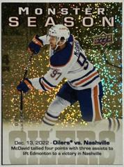 Connor McDavid [Gold] #MS-30 Hockey Cards 2023 Upper Deck Monster Season Prices