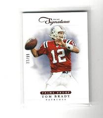 Tom Brady [Prime Proof Green] #1 Football Cards 2012 Panini Prime Signatures Prices