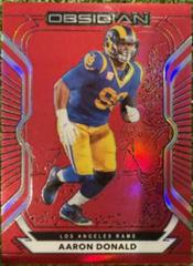 Aaron Donald [Electric Etch Red Flood] #43 Football Cards 2020 Panini Obsidian Prices