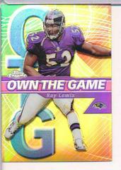 Ray Lewis [Refractor] Football Cards 2002 Topps Chrome Own the Game Prices