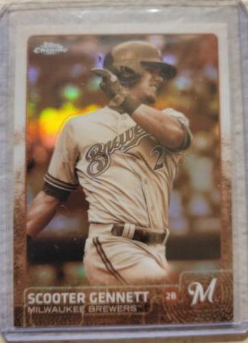 Scooter Gennett [Sepia Refractor] #3 Baseball Cards 2015 Topps Chrome