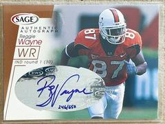 Reggie Wayne [Platinum] #A49 Football Cards 2001 Sage Autographs Prices