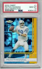 Peyton Manning [Gold Refractor] #1 Football Cards 2002 Topps Finest Prices