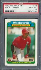 Vince Coleman Baseball Cards 1990 Woolworth Prices