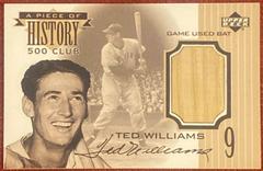 Ted Williams Baseball Cards 1999 Upper Deck Piece of History 500 HR Club Prices