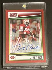 Jerry Rice [Signature Red Zone] #170 Football Cards 2022 Panini Score Prices
