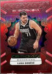 Luka Doncic [Red Flood] #5 Basketball Cards 2022 Panini Obsidian Supernova Prices