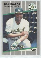 Don Baylor #1 Baseball Cards 1989 Fleer Prices