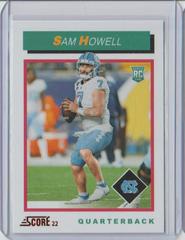 Sam Howell [Red] #TB4 Football Cards 2022 Panini Score 1992 Throwback Rookie Prices