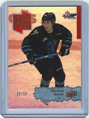 Matthew Savoie [Red] #FH-2 Hockey Cards 2022 Upper Deck CHL Future Heroes Prices
