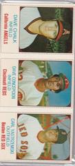 Carl Yastrzemski, Dave Chalk, Dave Concepcion [Hand Cut Panel] Baseball Cards 1975 Hostess Prices