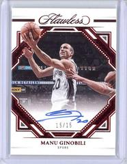 Manu Ginobili [Ruby] #5 Basketball Cards 2022 Panini Flawless Finishes Auto Prices
