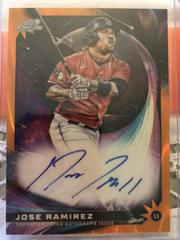 Jose Ramirez [Orange Galactic] Baseball Cards 2022 Topps Cosmic Chrome Star Gaze Autographs Prices