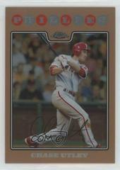 Chase Utley [Refractor] #123 Baseball Cards 2008 Topps Chrome Prices