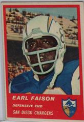 Earl Faison Football Cards 1963 Fleer Prices