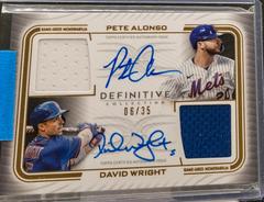 Pete Alonso, David Wright #DAC-WAL Baseball Cards 2023 Topps Definitive Dual Autograph Collection Prices