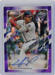 Cristian Pache [Purple] Baseball Cards 2021 Topps Chrome Sapphire Rookie Autographs Prices