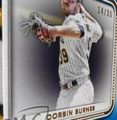 Corbin Burnes [Blue] Baseball Cards 2022 Topps Definitive Jumbo Relic Collection Prices