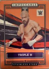 Triple H [Orange] Wrestling Cards 2022 Panini Impeccable WWE Stainless Stars Prices