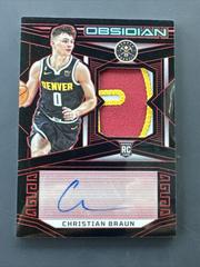 Christian Braun [Jersey Autograph Red] #227 Basketball Cards 2022 Panini Obsidian Prices
