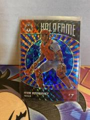 Ivan Rodriguez [Reactive Blue] #HF-12 Baseball Cards 2022 Panini Mosaic Holofame Prices