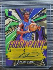Jalen Duren [Violet] #FP-JID Basketball Cards 2022 Panini Court Kings Fresh Paint Autographs Prices
