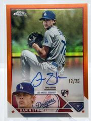 Gavin Stone [Orange] #RA-GS Baseball Cards 2023 Topps Chrome Update Rookie Autographs Prices