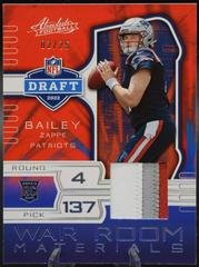Bailey Zappe [Silver] Football Cards 2022 Panini Absolute War Room Materials Prices