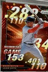 Juan Soto [Red Mojo] Baseball Cards 2020 Panini Prizm Numbers Game Prices