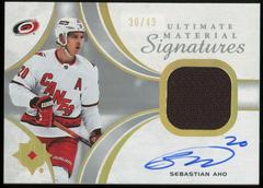 Sebastian Aho Hockey Cards 2021 Ultimate Collection Material Signatures Prices