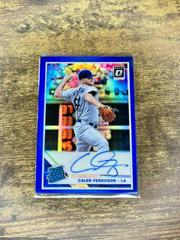 Caleb Ferguson [Blue] #CF Baseball Cards 2019 Panini Donruss Optic Rated Rookie Signatures Prices