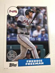 Freddie Freeman [5x7] #T87-53 Baseball Cards 2022 Topps 1987 Prices