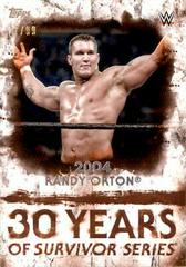 Randy Orton [Orange] Wrestling Cards 2018 Topps WWE Undisputed 30 Years of Survivor Series Prices
