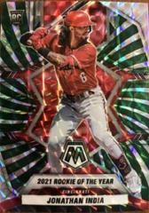 Jonathan India [Green Swirl] #285 Baseball Cards 2022 Panini Mosaic Prices