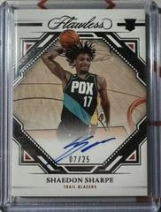 Shaedon Sharpe #11 Basketball Cards 2022 Panini Flawless Finishes Auto Prices