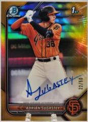 Adrian Sugastey [Gold Refractor] #CPA-AS Baseball Cards 2022 Bowman Chrome Prospect Autographs Prices