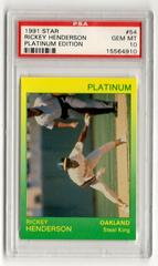 Rickey Henderson #54 Baseball Cards 1991 Star Platinum Edition Prices