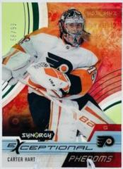 Carter Hart [Green] Hockey Cards 2021 Upper Deck Synergy Exceptional Phenoms Prices