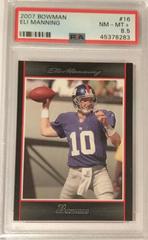 Eli Manning Football Cards 2007 Bowman Prices
