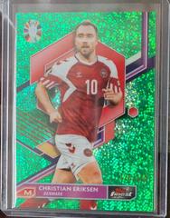Christian Eriksen [Green Speckle Refractor] #16 Soccer Cards 2023 Topps Finest Road to UEFA EURO Prices