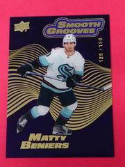 Matty Beniers [Sapphire] #SG34 Hockey Cards 2022 Upper Deck Smooth Grooves Prices