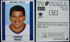 Andre Reed Football Cards 1988 Panini Sticker Prices