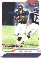 Mike Anderson #98 Football Cards 2001 Fleer Focus Prices