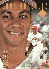 Juan Gonzalez #105 Baseball Cards 1996 Studio Prices